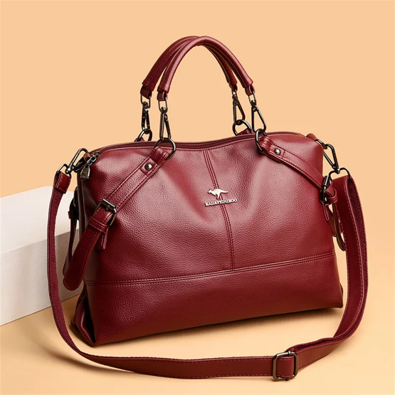 Casual Tote High Quality Leather Crossbody Bags - Image 8