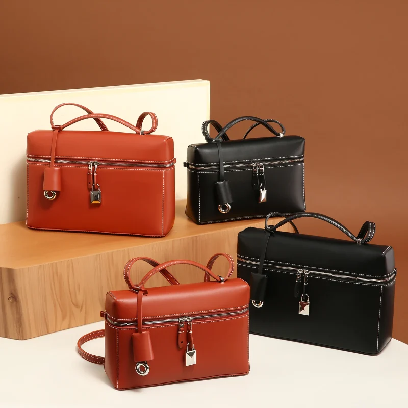 Eco Luxury Box Leather Vintage Handbag