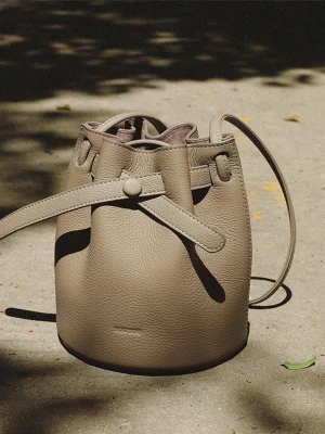 Eco Leather Retro Simple Design Bucket Bag