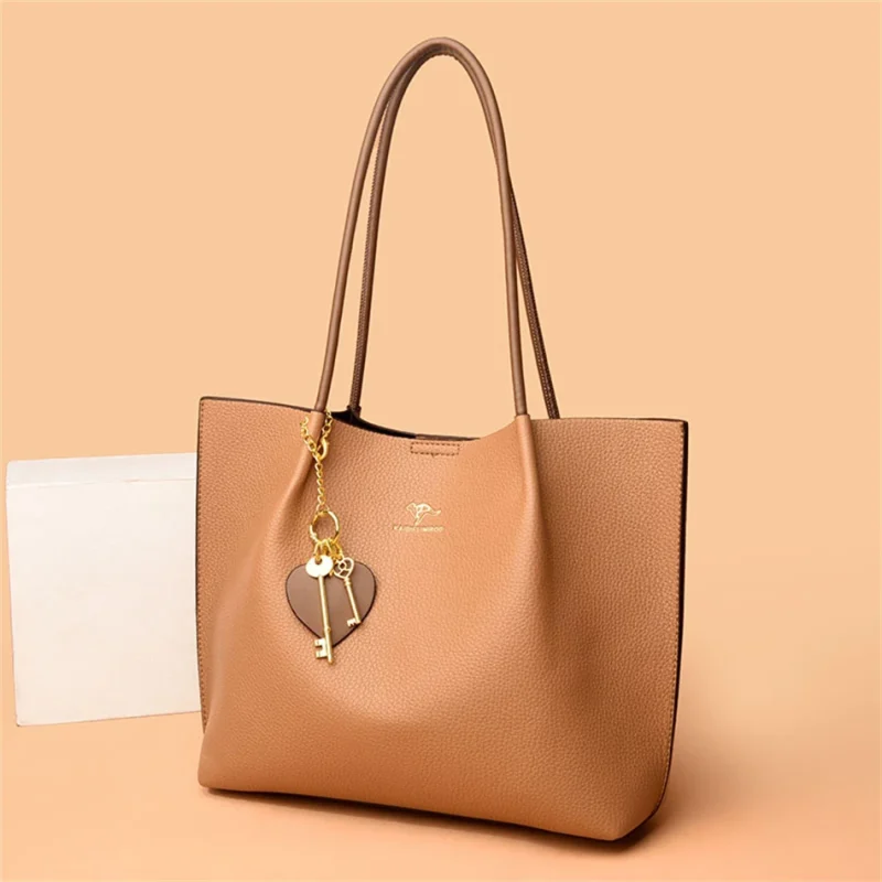 Leisure Soft Leather Large Capacity Shopping Shoulder Bags - Image 12