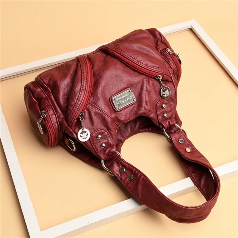 Luxury Vintage Designer Soft Leather Shoulder Top-handle Bags - Image 5