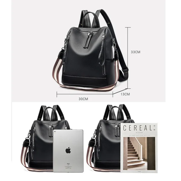 Premium Quality Ethical PU Leather Backpack - Teens Girls - Image 2