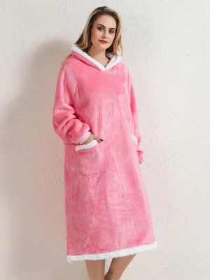 Eco Super Long Flannel Blanket with Sleeves