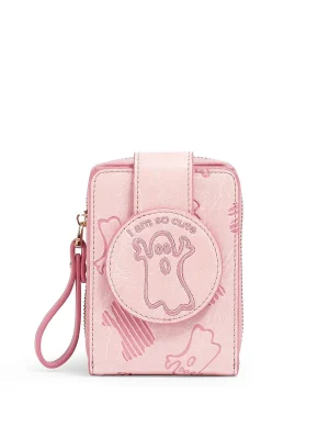 Hot Pink Portable Cute Ghost Pattern Wallet