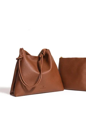 100% cowhide Bucket  Two piece set Single Shoulder Bag