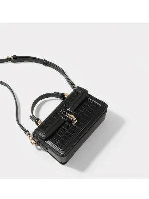 Eco Crocodile Embossed Retro Style Crossbody Bag