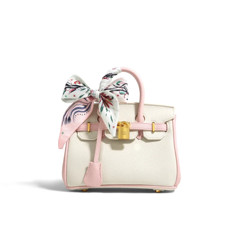 Luxury Crossbody Bag with Silk Scarf - Image 8