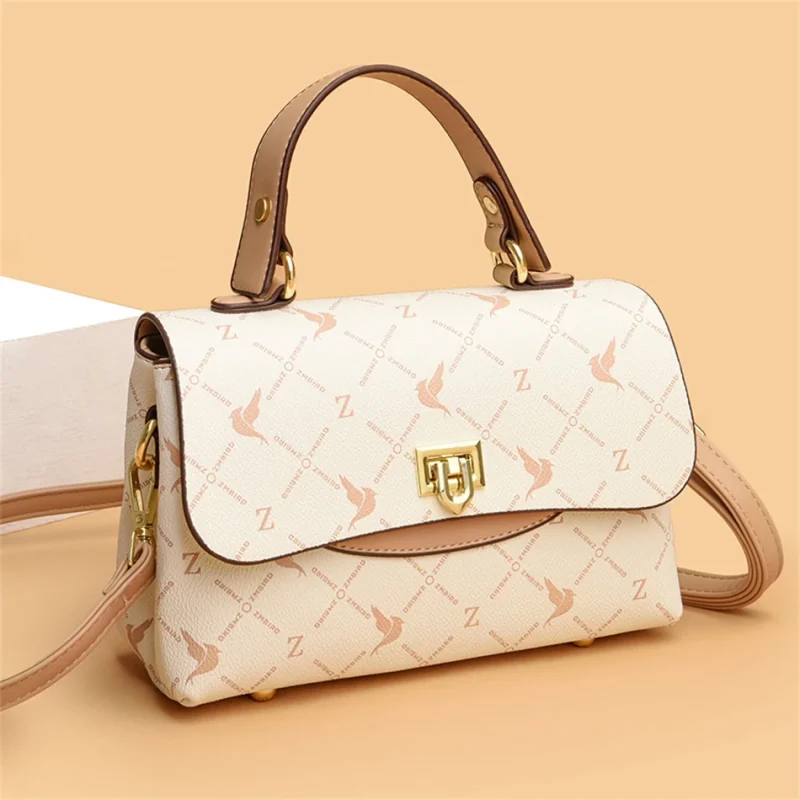 High Quality Leather Luxury Shoulder Handbags Square Messenger Bag - Image 8