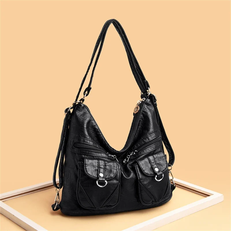 Designer 3 In 1 Vintage Leather Rucksack Backpack - Image 10
