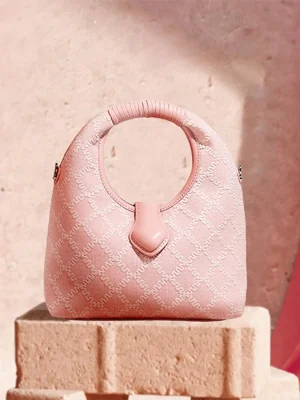 Girly Pink Shoulder Crescent Bag