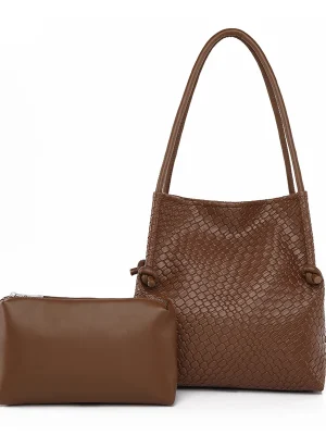 Two in one Tote Designer Woven Leather High Quality Women’s Shoulder Bag