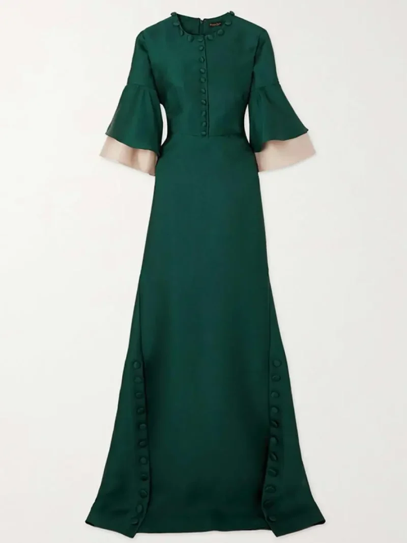 Half Flared Sleeves Robe Kaftan Muslim dress