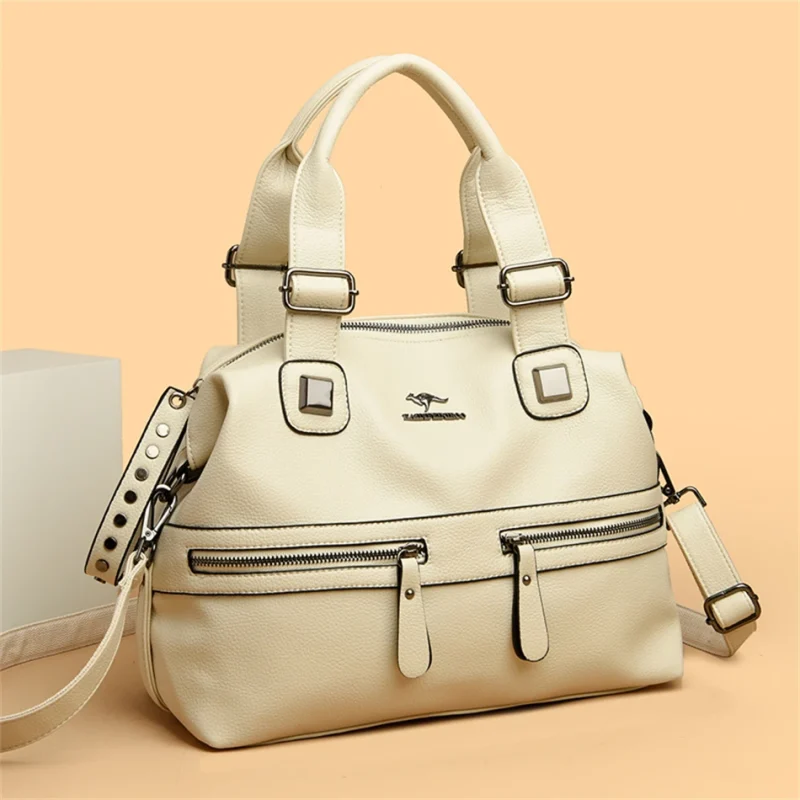 Designer Style Casual Ethical Leather Tote Bag - Image 8