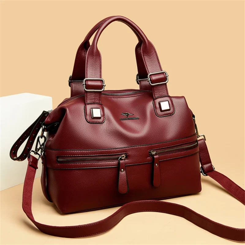 Designer Style Casual Ethical Leather Tote Bag - Image 9