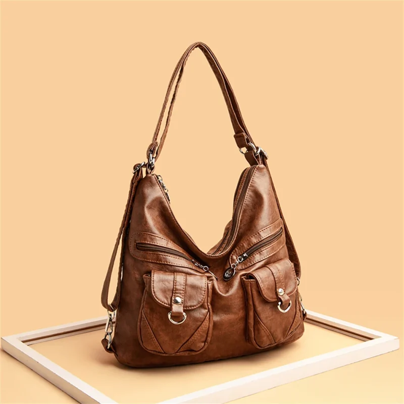 Designer 3 In 1 Vintage Leather Rucksack Backpack - Image 9
