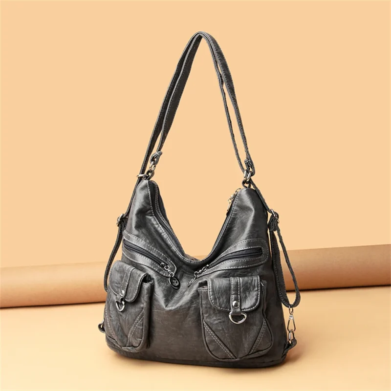 Designer 3 In 1 Vintage Leather Rucksack Backpack - Image 7