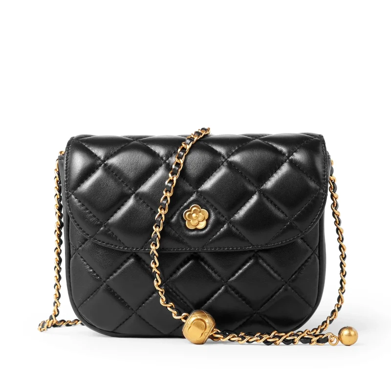 Eco Quilted Genuine Leather Square Bag - Image 8