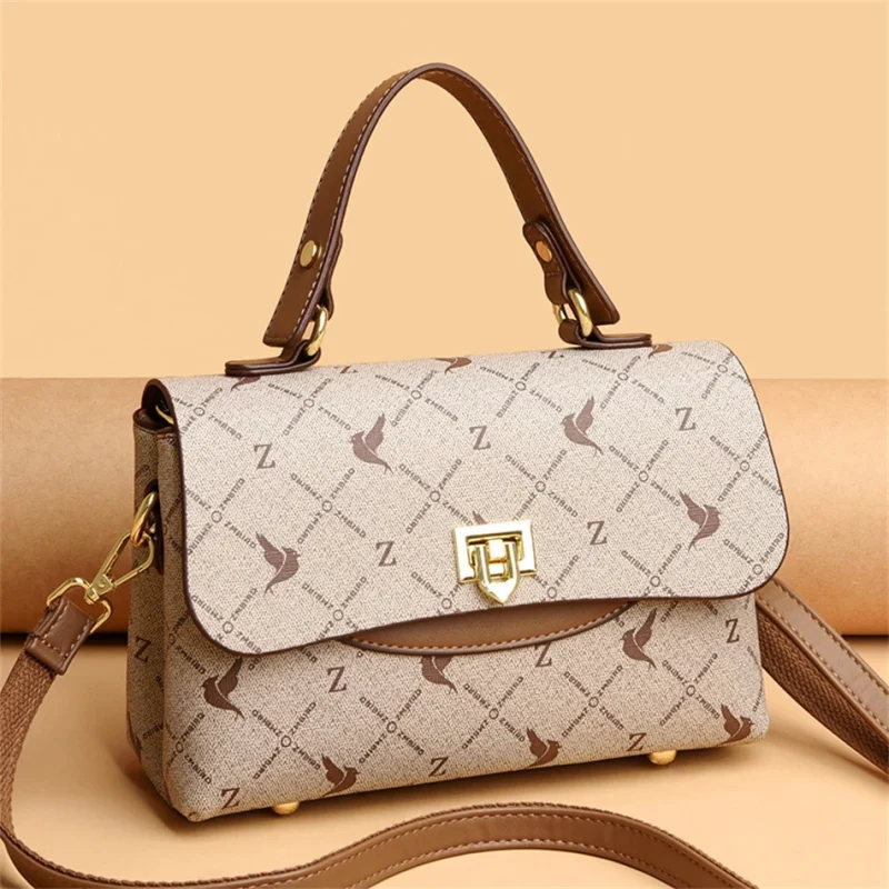 High Quality Leather Luxury Shoulder Handbags Square Messenger Bag - Image 11