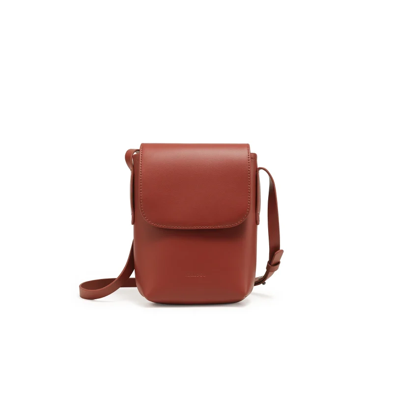 Eco Genuine Leather Crossbody Texture Satchel Bag