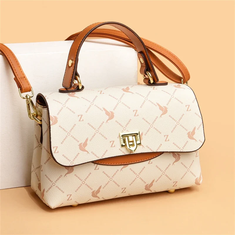 High Quality Leather Luxury Shoulder Handbags Square Messenger Bag - Image 9