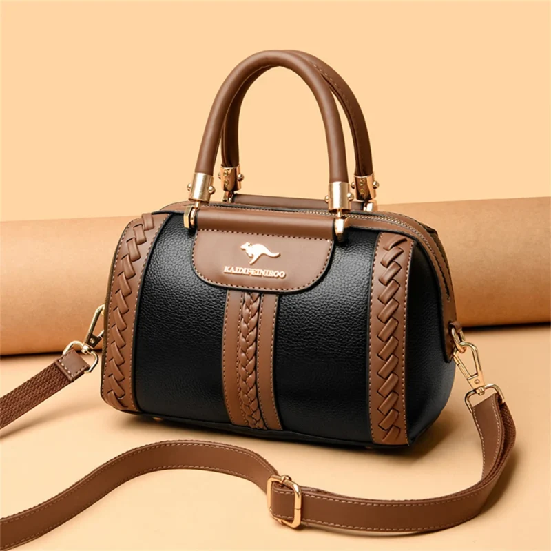 High Quality Leather Women Luxury Designer Shoulder Crossbody Bag - Image 7