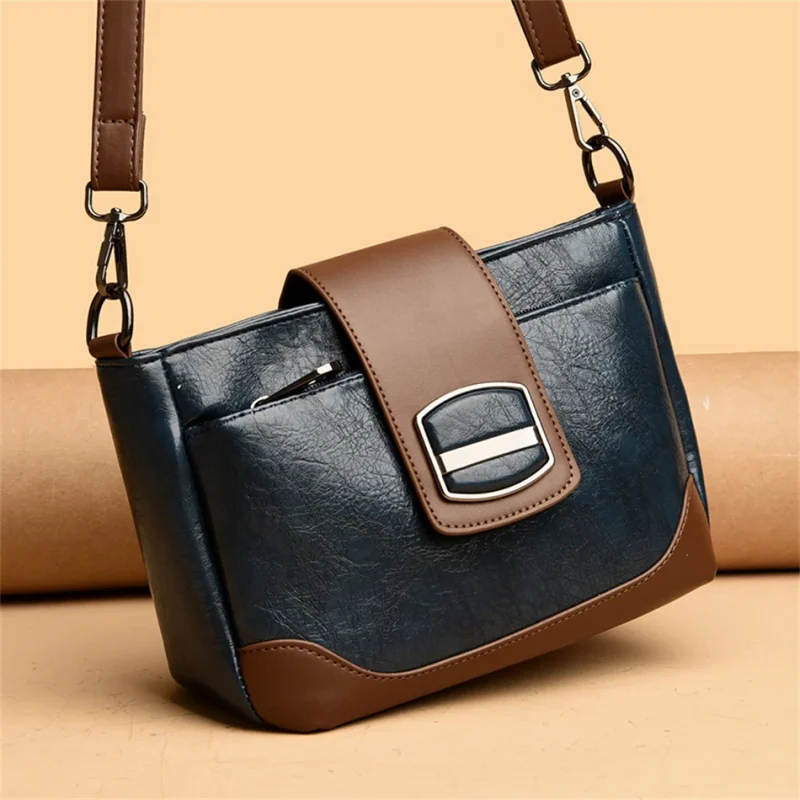 Designer High Quality Retro Oil Wax Skin Leather Shoulder Crossbody Bag - Image 13