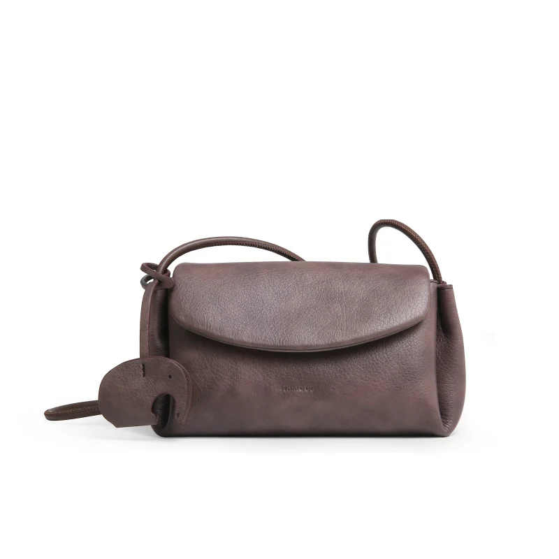 Genuine Leather Cute Little Elephant Decoration Crossbody Bag - Image 8