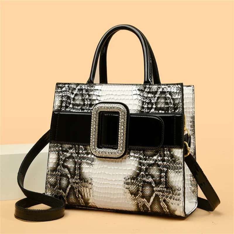 High Quality Snake Skin Large Capacity Versatile Shoulder Bag - Image 9