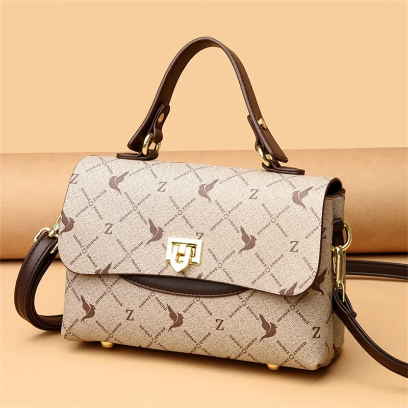 High Quality Leather Luxury Shoulder Handbags Square Messenger Bag - Image 12