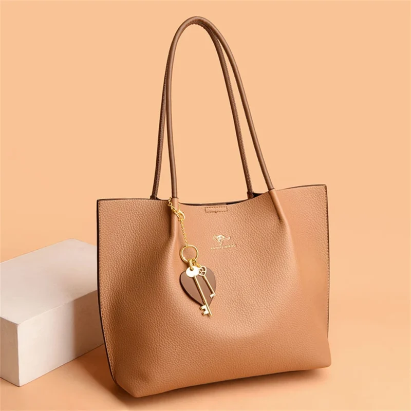 Leisure Soft Leather Large Capacity Shopping Shoulder Bags - Image 13