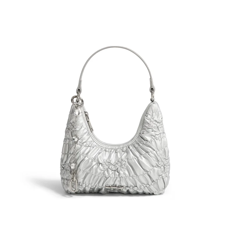Silvery Shoulder Commuter Handbag - Image 7