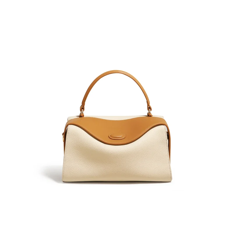 Leather Luxury Clash Colour Crossbody Bag - Image 8