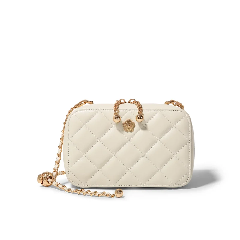 Luxury Quilted Original Hardware Embellished Crossbody Bag - Image 8