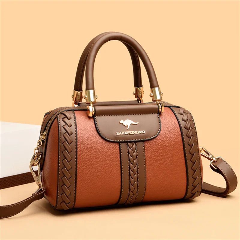 High Quality Leather Women Luxury Designer Shoulder Crossbody Bag - Image 11
