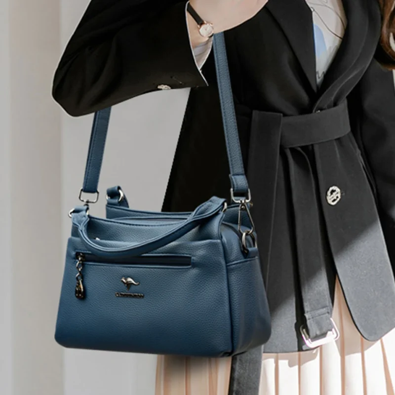 High Quality Vintage Leather Eco Crossbody Bag - Image 12