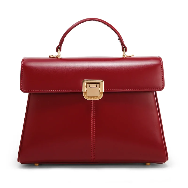 Genuine Leather Versatile Crossbody Bag With Scarf Decor - Image 6