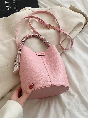 Top Quality Classic Solid Color Bucket Bags