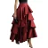 A-Line Falbala High Waisted Solid Color Long Skirts
