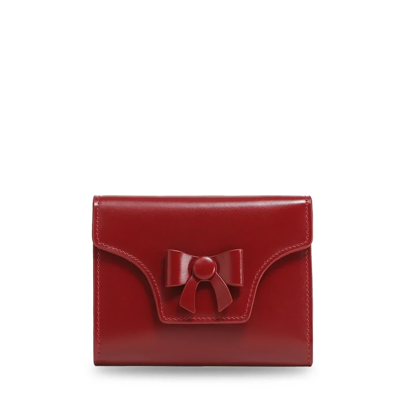 High Quality Genuine Leather  Bowknot Wallet - Image 8