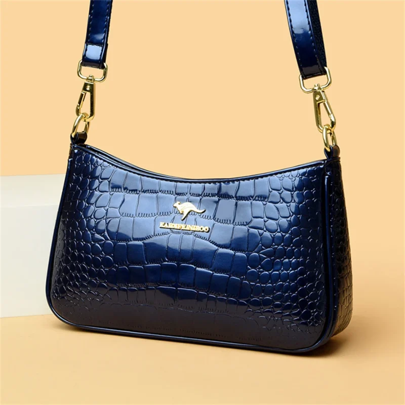 High Quality Patent Vintage Elegant Female Crossbody Messenger Bag - Image 7
