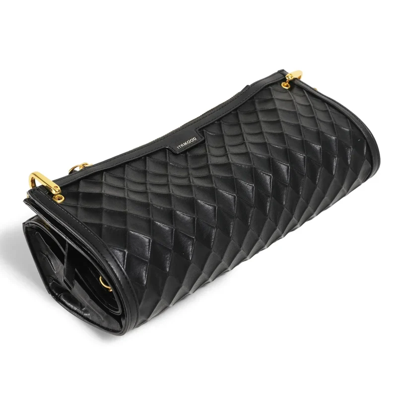 Spacious Quilted Chain Strap Handbag - Image 8