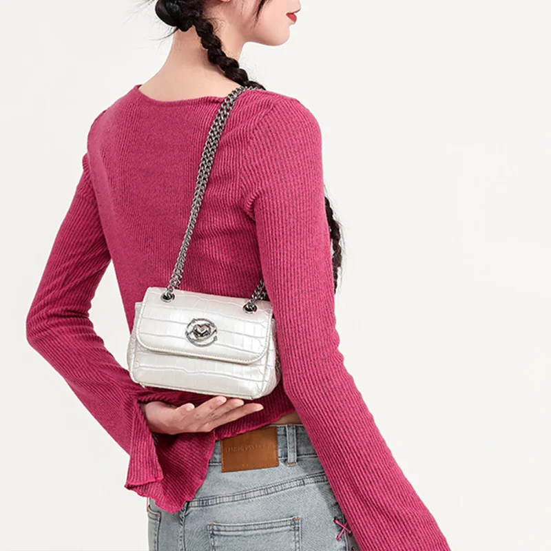 Luxury Texture Crocodile Pattern  Shoulder Bag - Image 8