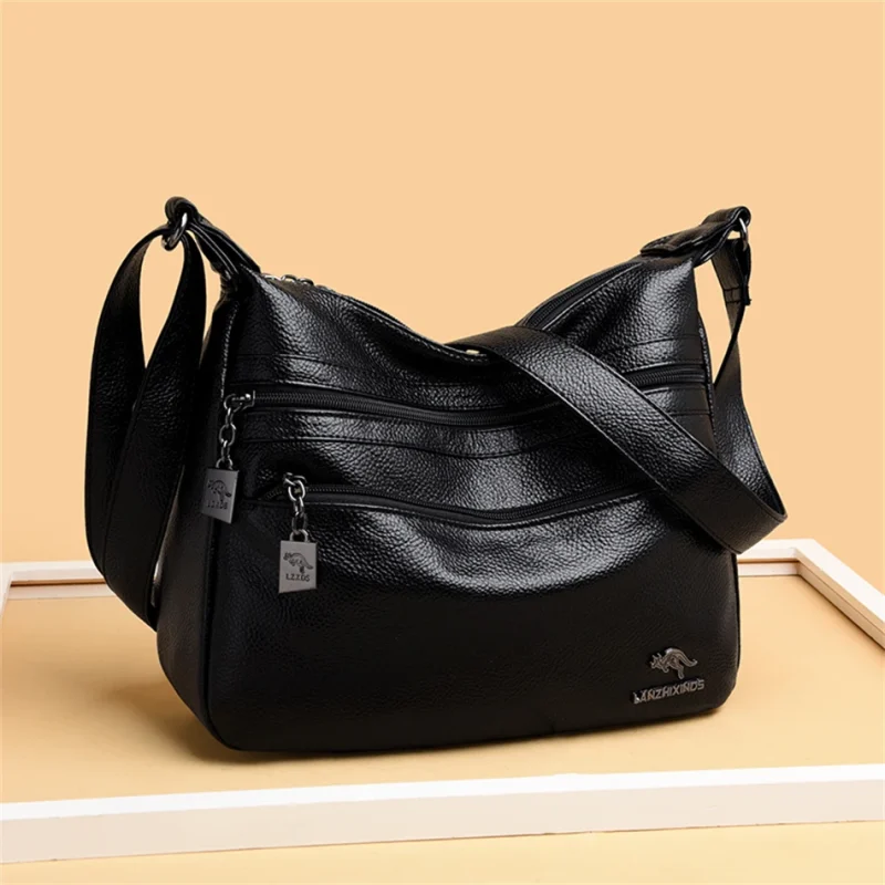 Designer Quality Luxury Ethical Leather Multi Pocket Bag - Image 5