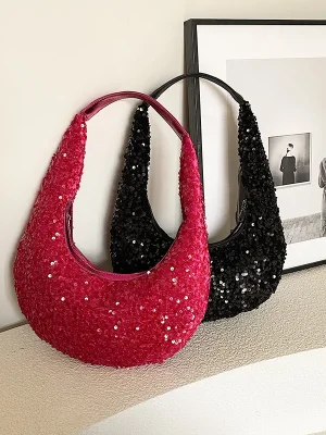 Bling Sequins Single Shoulder Moon Bags