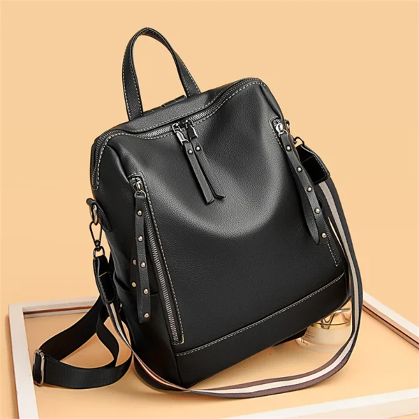 Premium Quality Ethical PU Leather Backpack - Teens Girls - Image 4