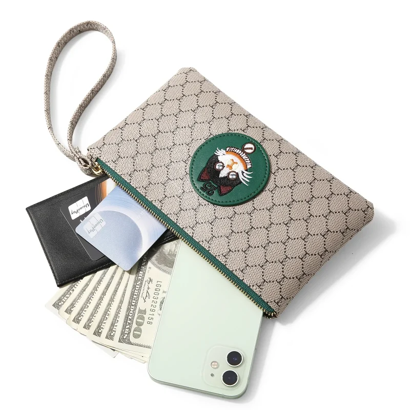 High Quality Pvc Green Cat Clutch Bag - Image 8