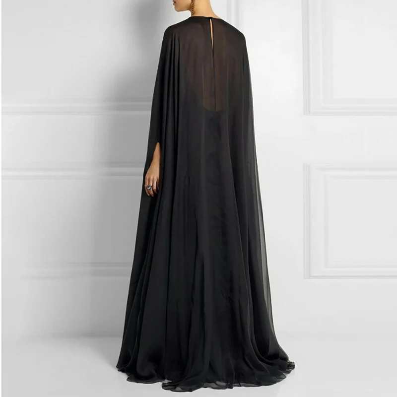 Two Pieces Inner Slip Dress+See Through Outer Maxi Dress - Image 9