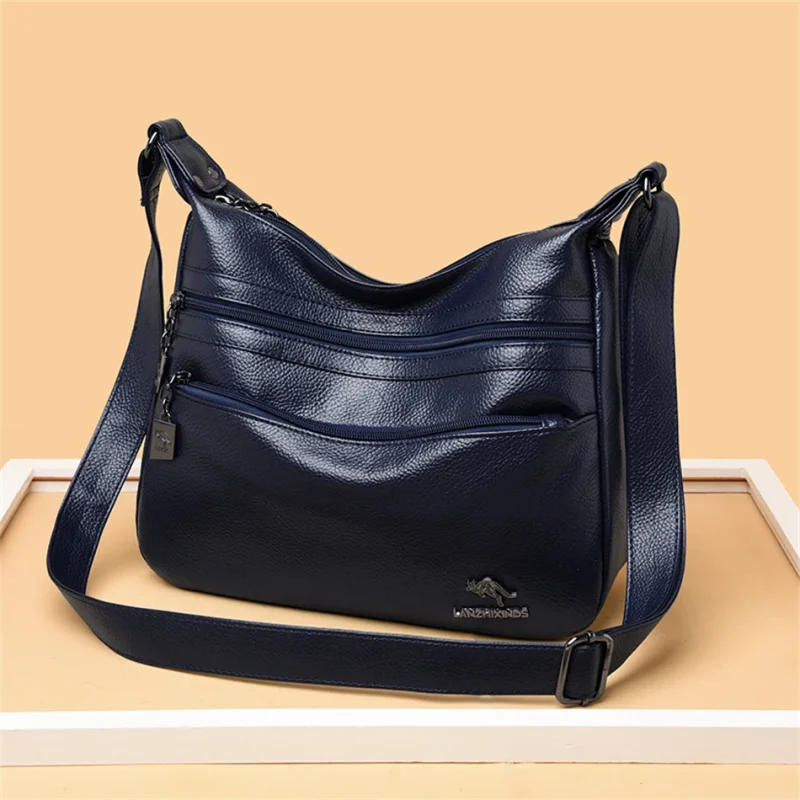 Designer Quality Luxury Ethical Leather Multi Pocket Bag - Image 4
