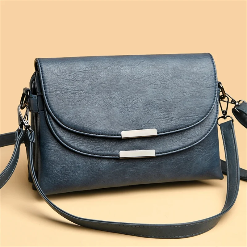 High Quality Luxury Designer  Leather Solid Crossbody Sac - Image 7