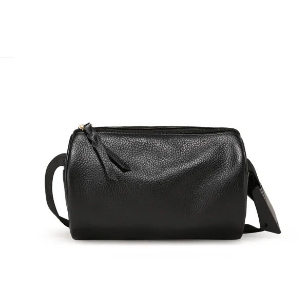 High-Quality Genuine Leather Solid Color Crossbody Bag - Image 7